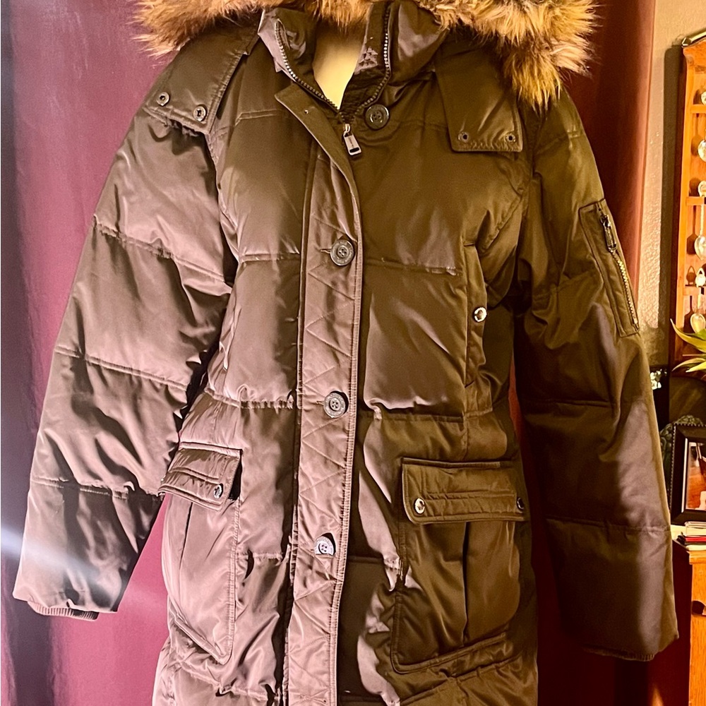 London Fog Army Green Quilted Jacket